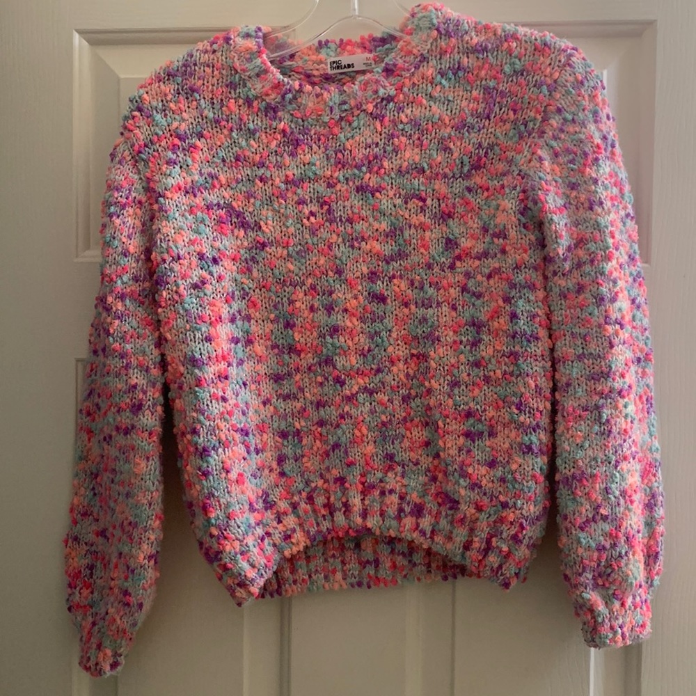 Epic Threads. Size M big girls. Chunky knit scoop neck sweater.